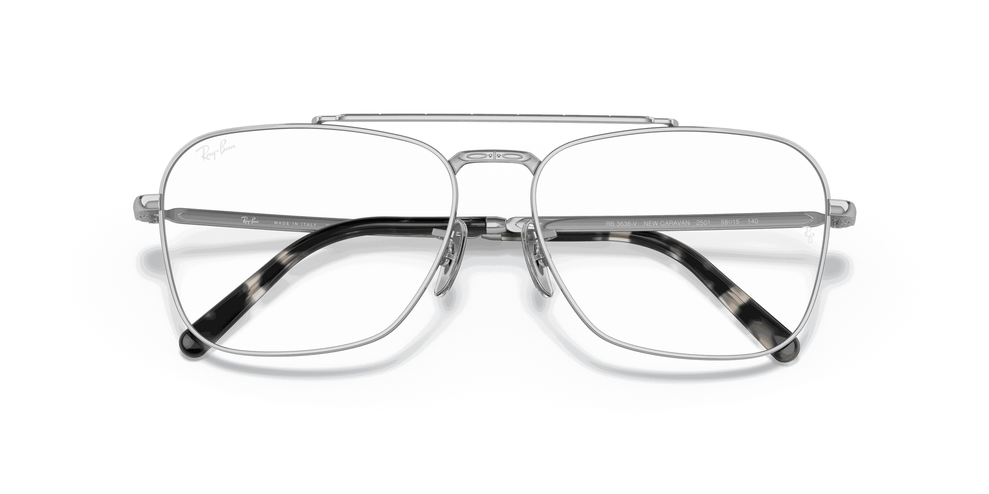 [Clear Lenses, Polished Silver Frame]