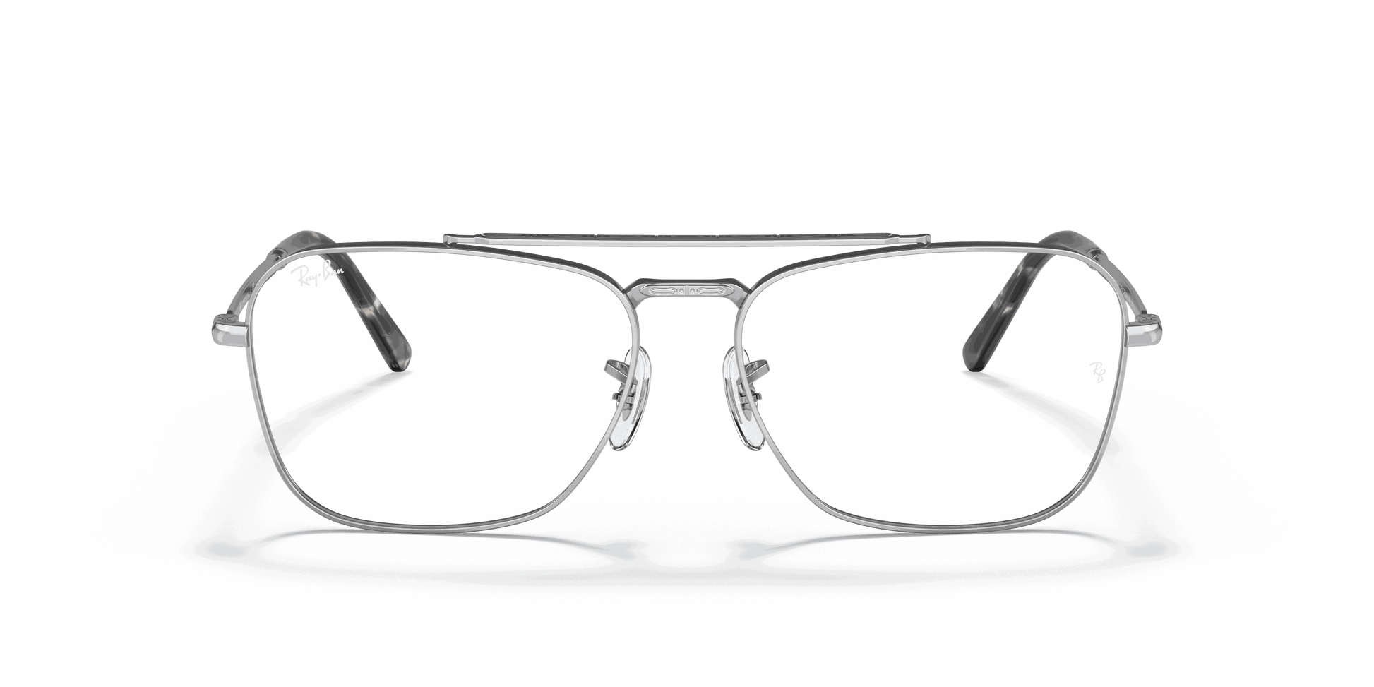 [Clear Lenses, Polished Silver Frame]