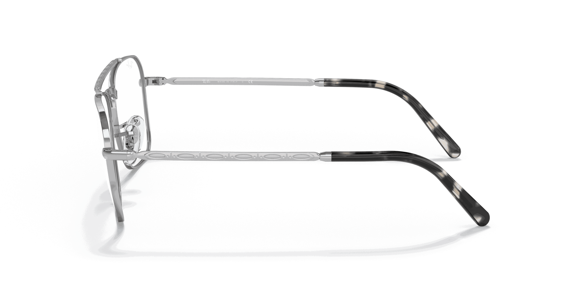 [Clear Lenses, Polished Silver Frame]