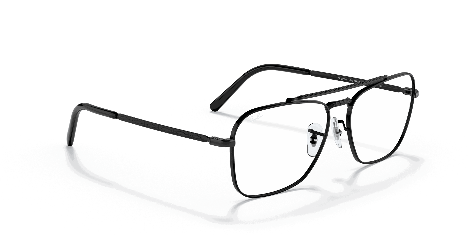 [Clear Lenses, Polished Black Frame]