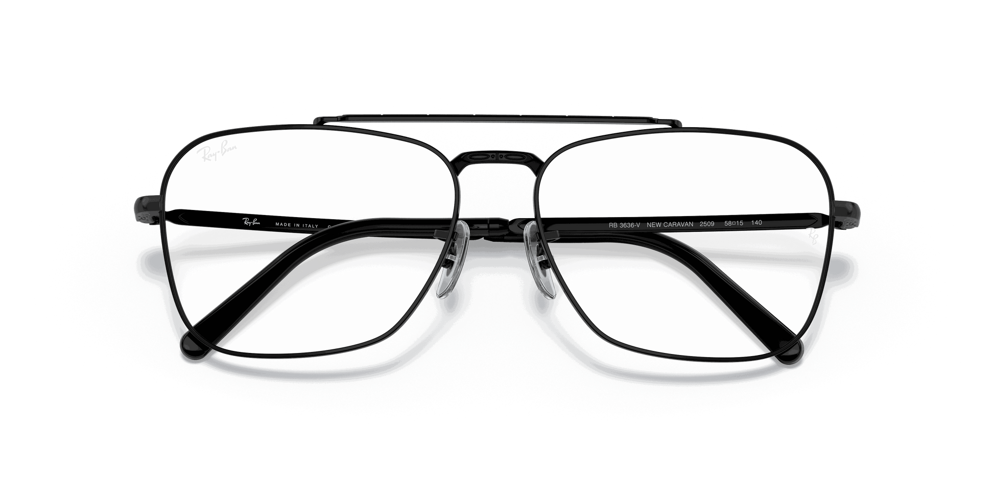 [Clear Lenses, Polished Black Frame]