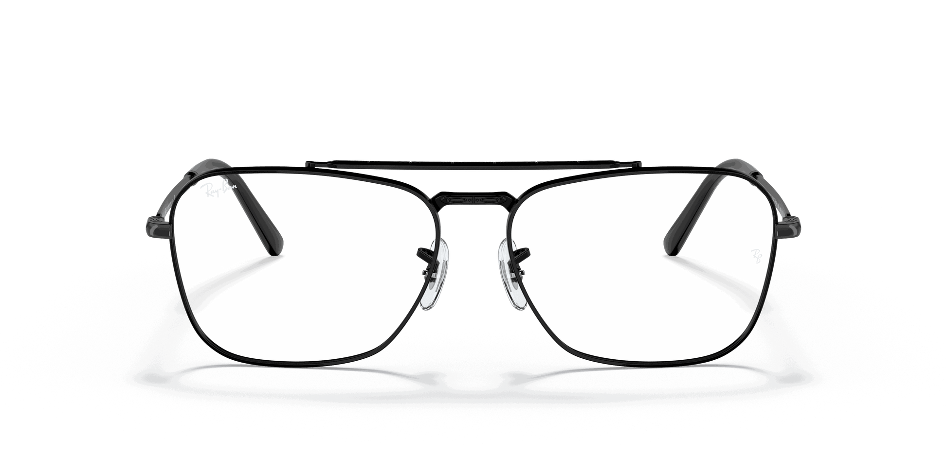 [Clear Lenses, Polished Black Frame]