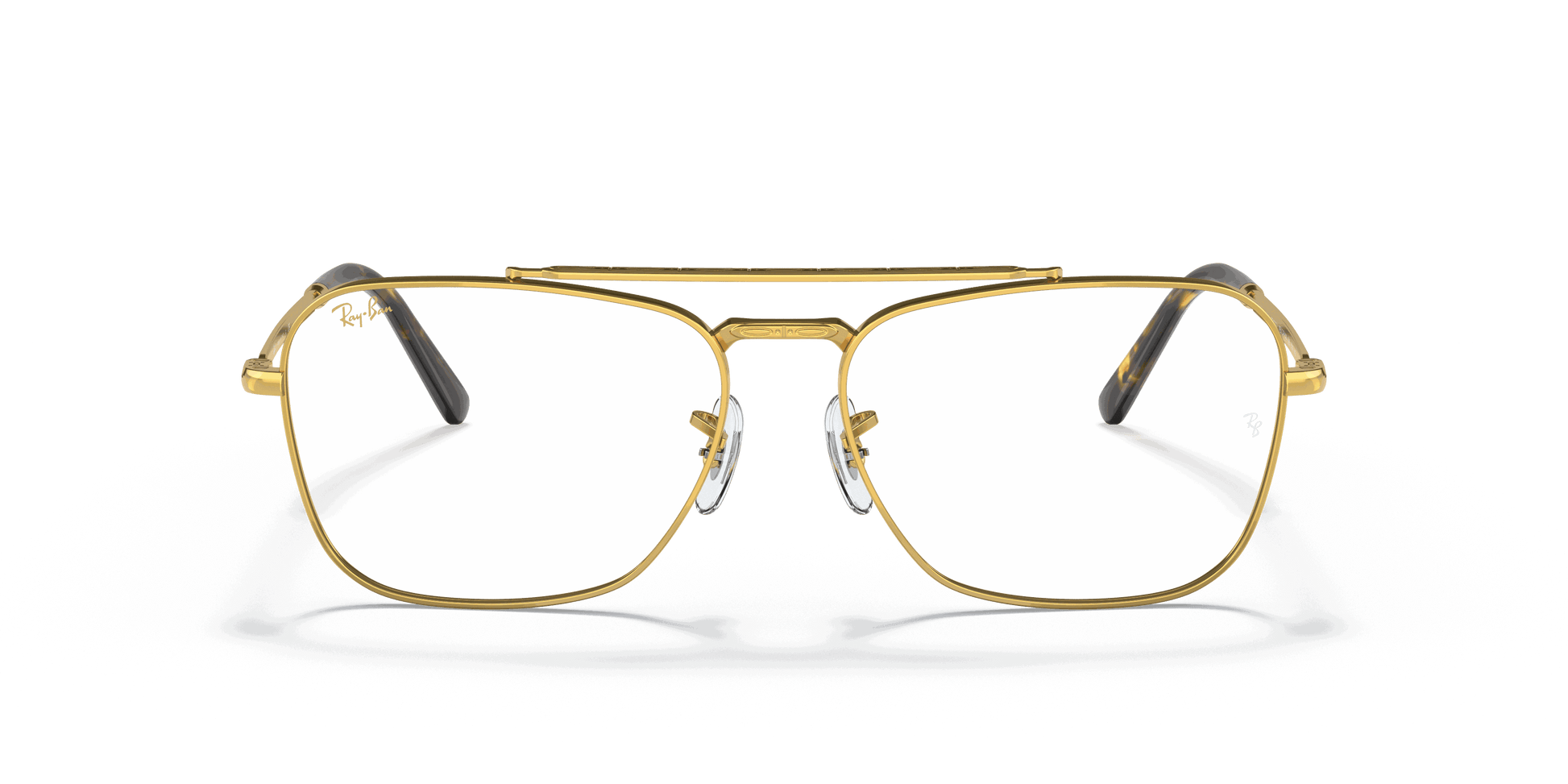 [Clear Lenses, Polished Gold Frame]