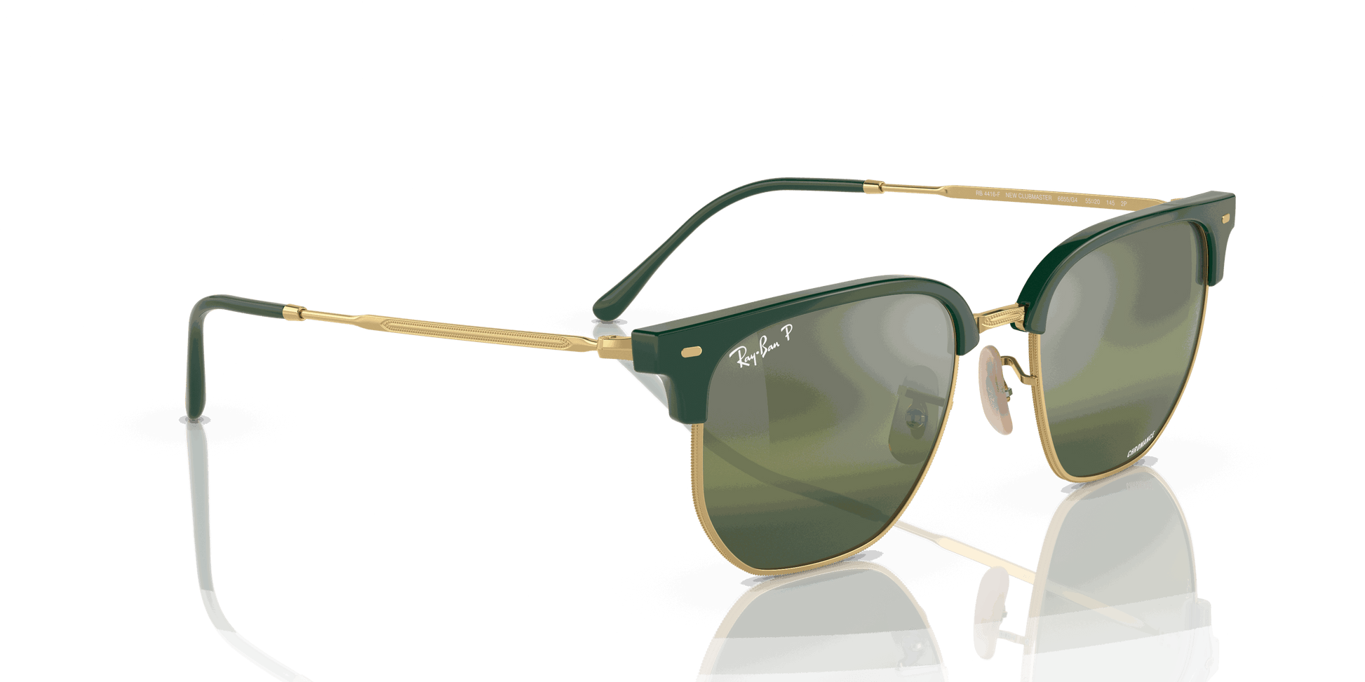 [Silver Lenses, Polished Green On Gold Frame]