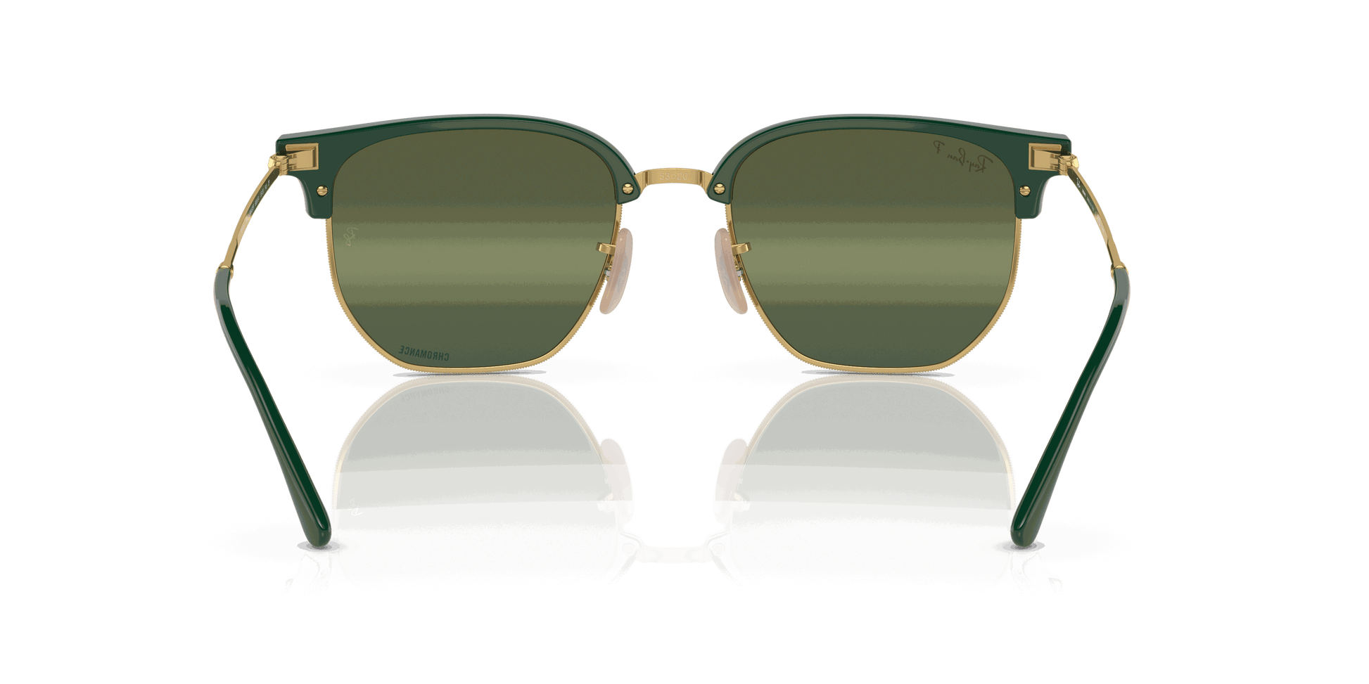 [Silver Lenses, Polished Green On Gold Frame]