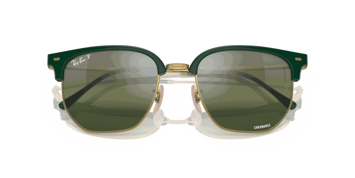 [Silver Lenses, Polished Green On Gold Frame]