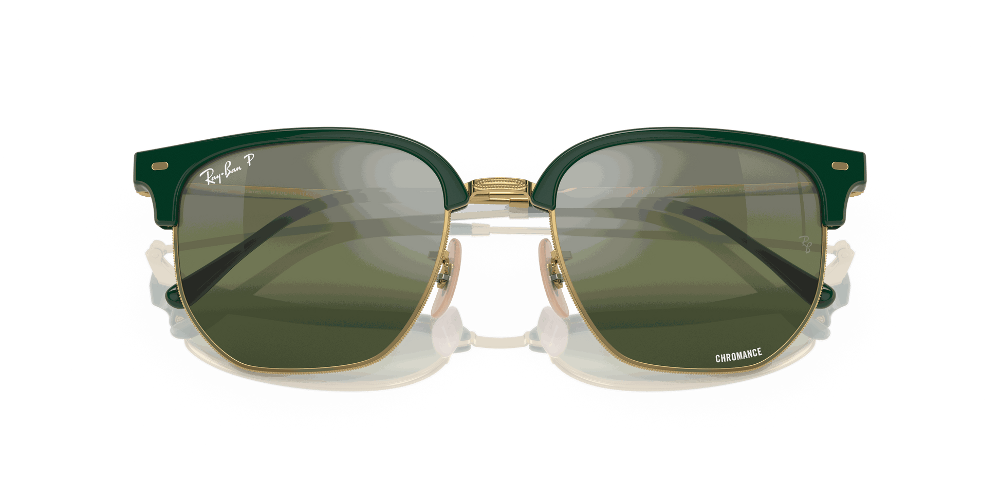 [Silver Lenses, Polished Green On Gold Frame]