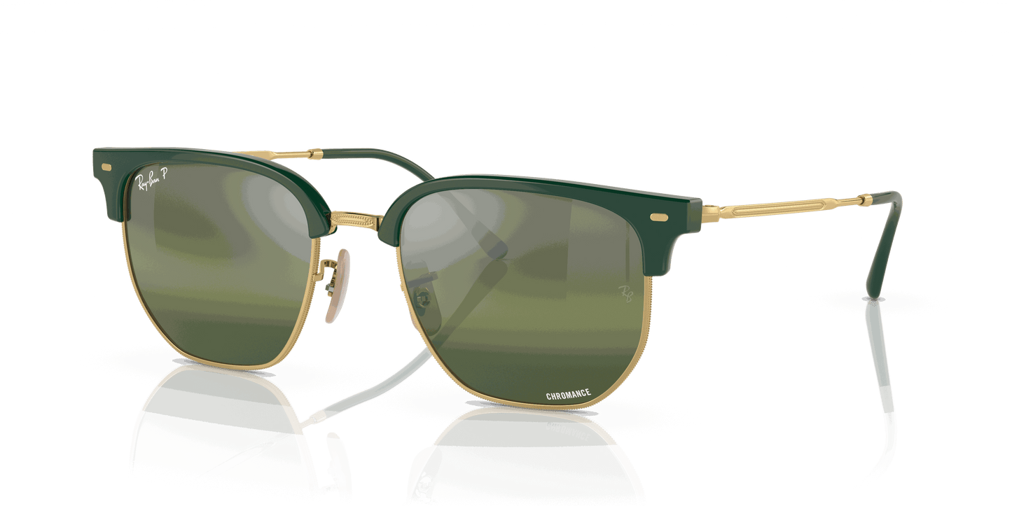 [Silver Lenses, Polished Green On Gold Frame]