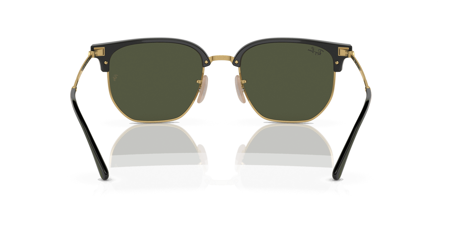 [Green Lenses, Polished Black On Gold Frame]