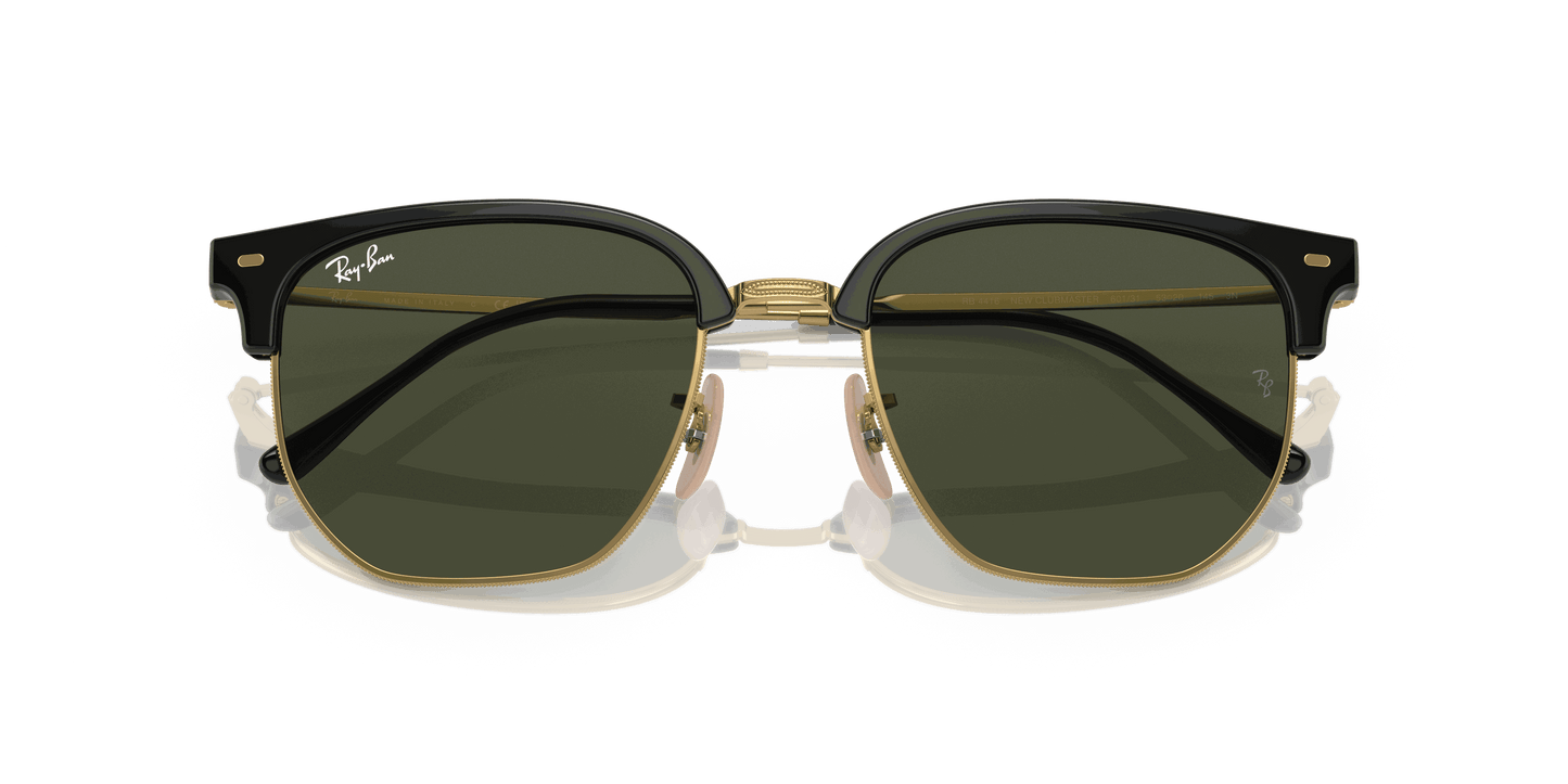 [Green Lenses, Polished Black On Gold Frame]