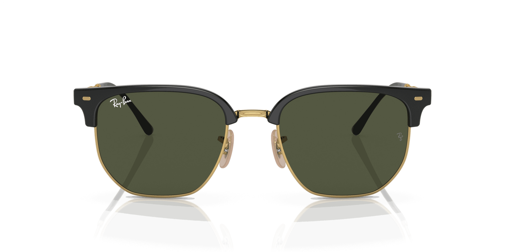 [Green Lenses, Polished Black On Gold Frame]