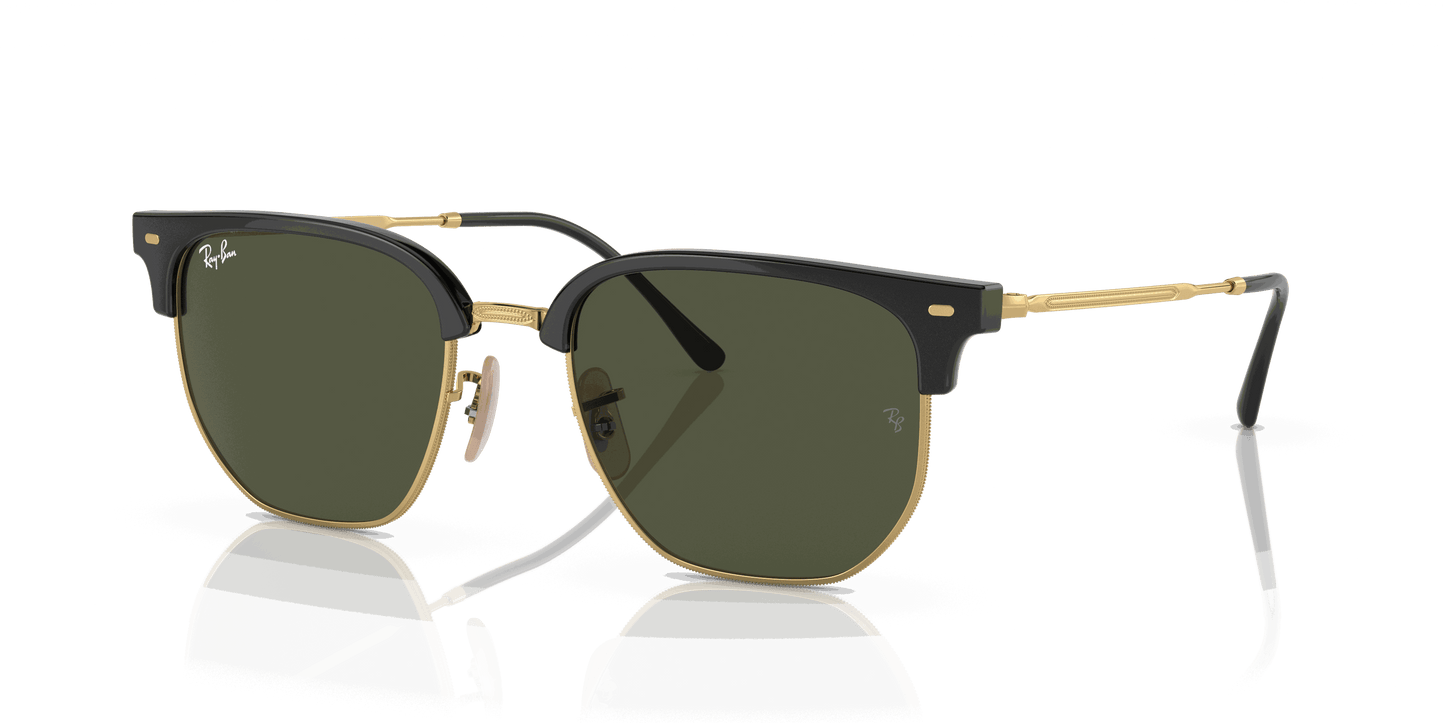[Green Lenses, Polished Black On Gold Frame]