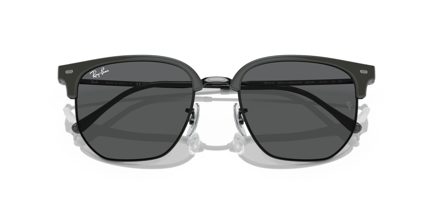 [Dark Grey Lenses, Polished Grey On Black Frame]