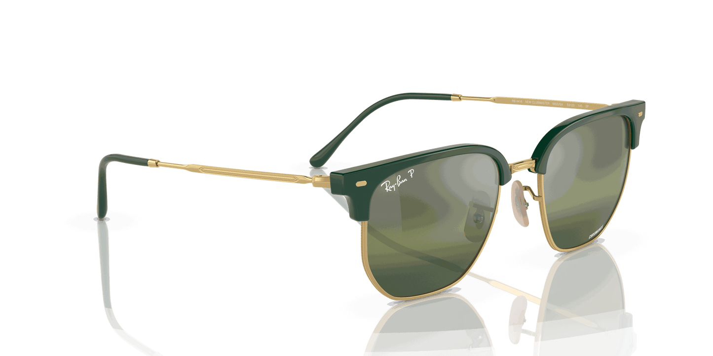 [Silver/Green Lenses, Polished Green On Gold Frame]