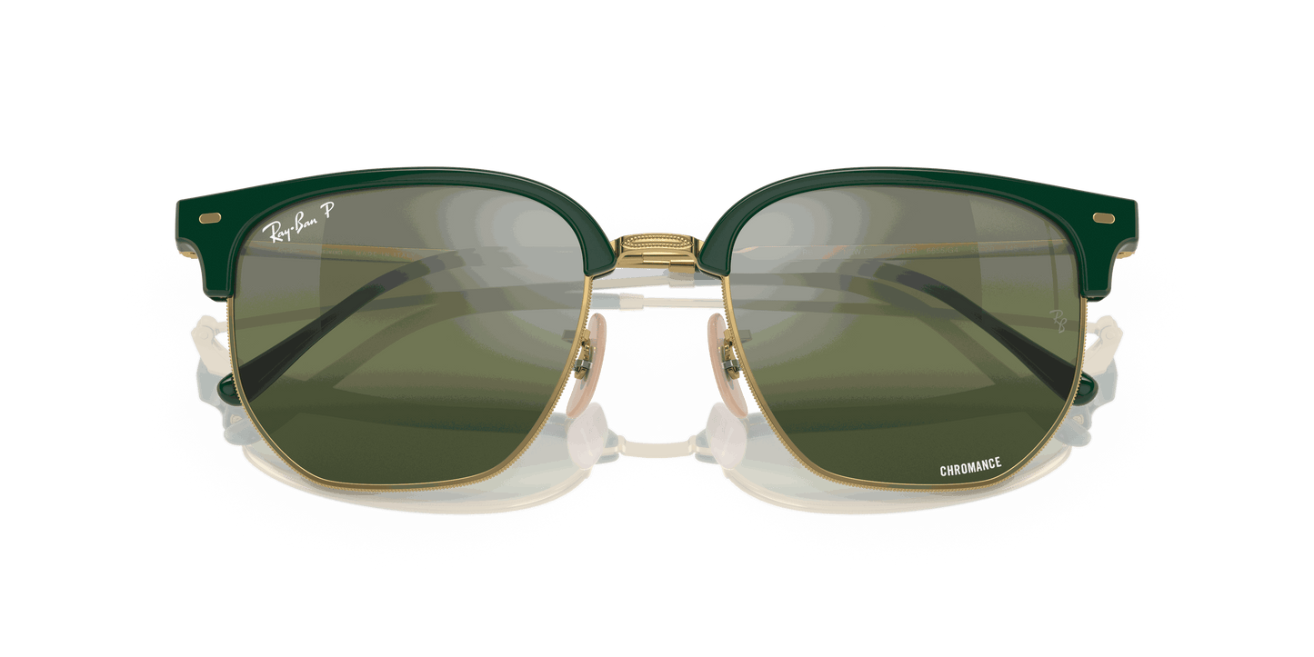 [Silver/Green Lenses, Polished Green On Gold Frame]