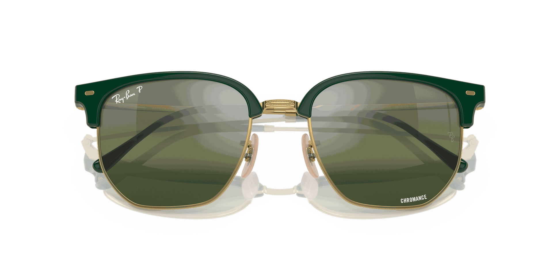 [Silver/Green Lenses, Polished Green On Gold Frame]