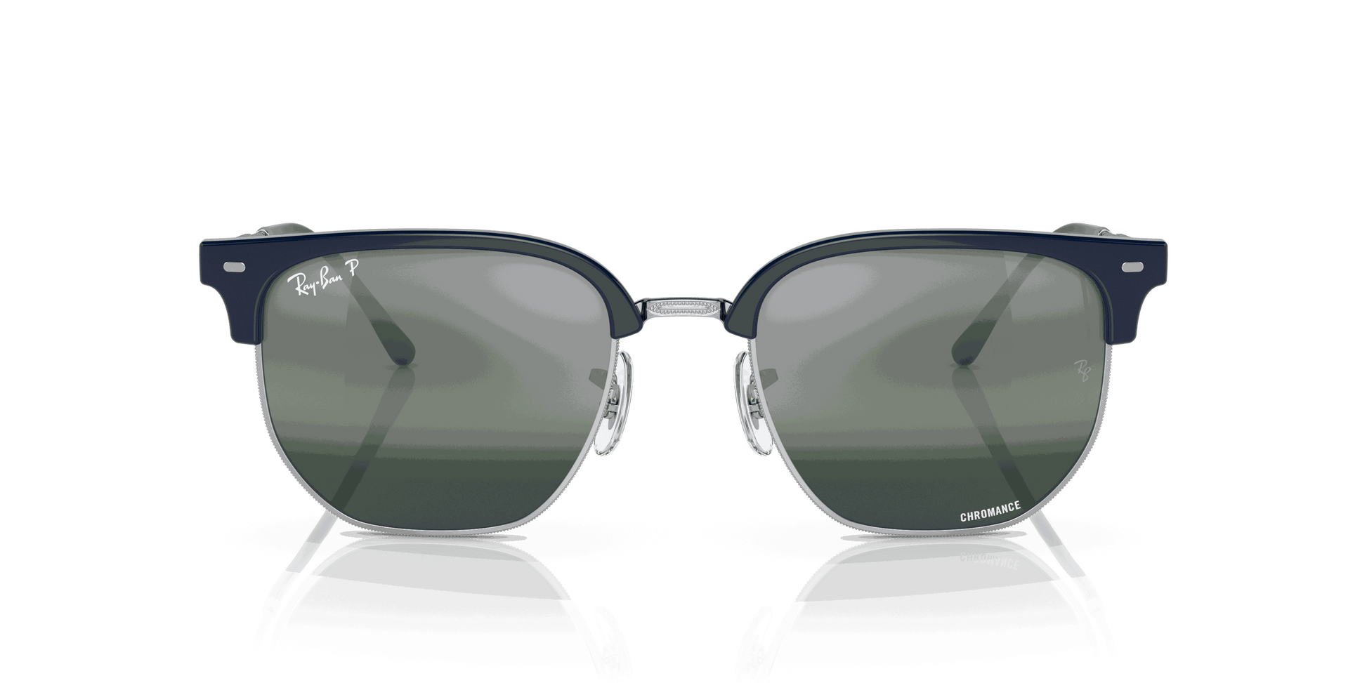 [Silver/Blue Lenses, Polished Blue On Silver Frame]