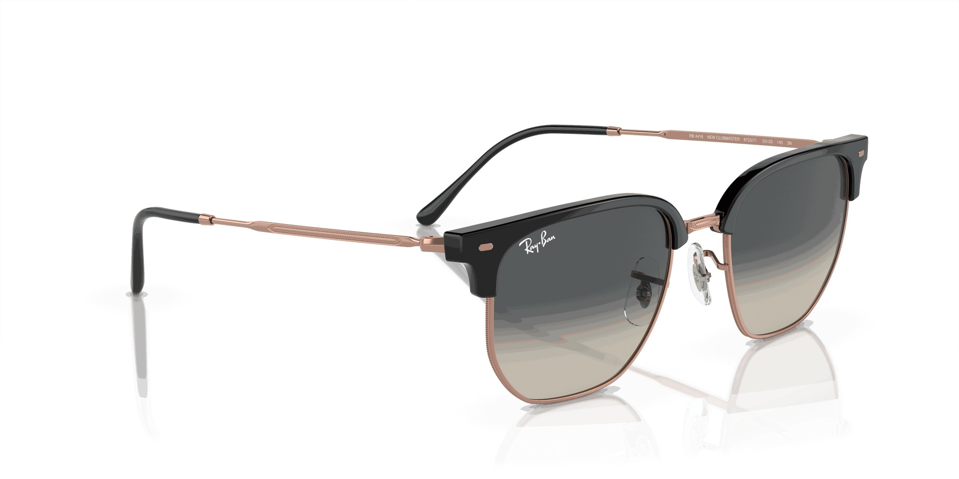 [Grey Lenses, Polished Dark Grey On Rose Gold Frame]