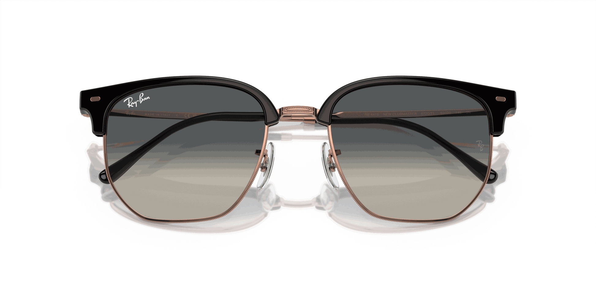 [Grey Lenses, Polished Dark Grey On Rose Gold Frame]