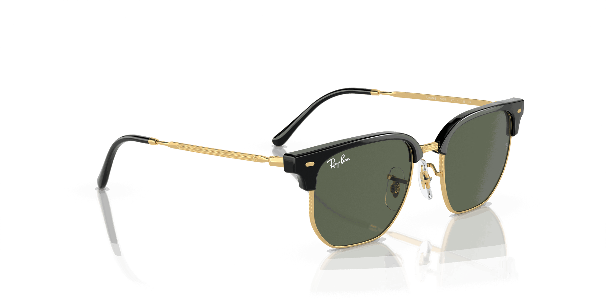 [Dark Green Lenses, Polished Black On Gold Frame]