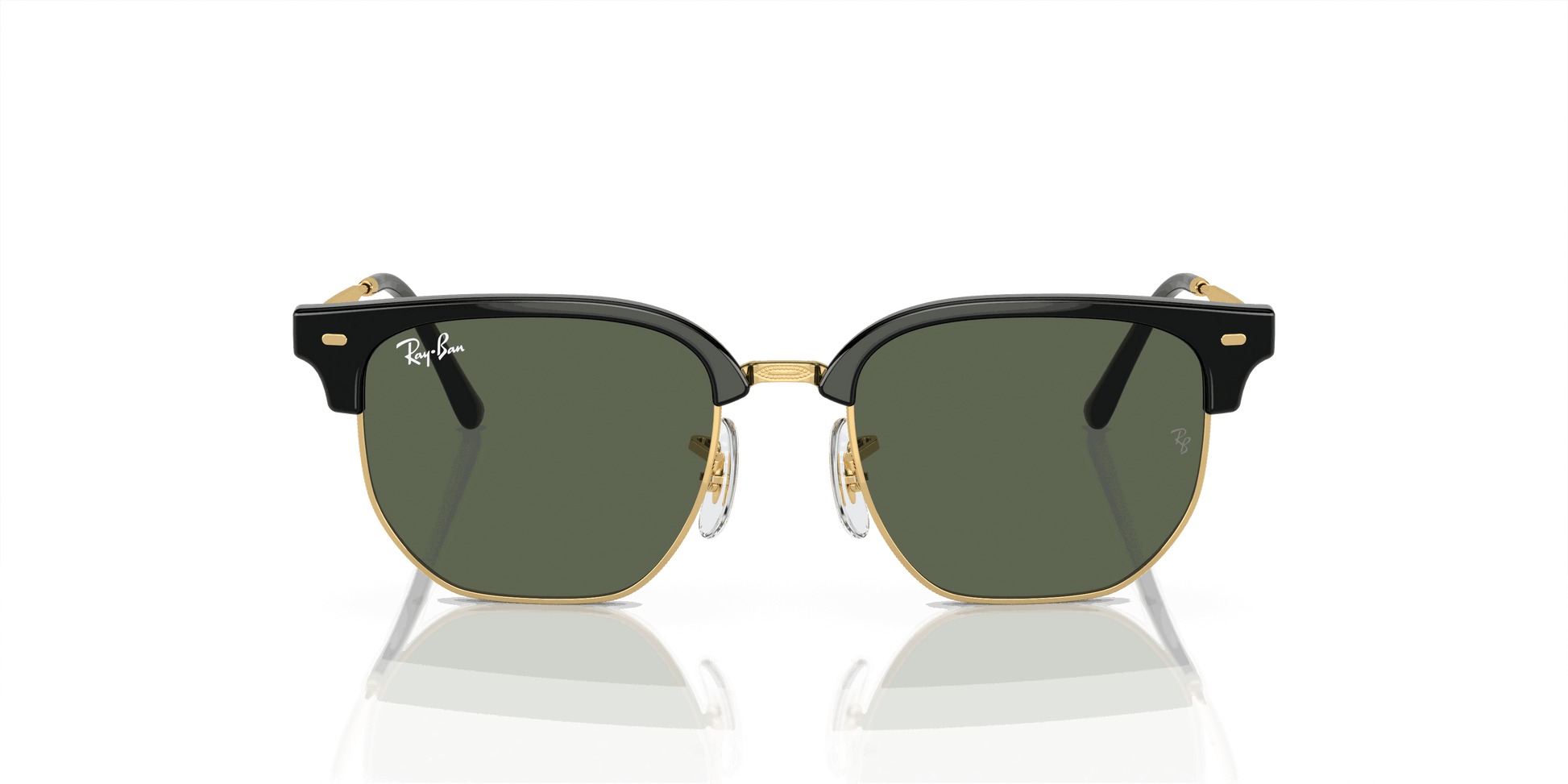 [Dark Green Lenses, Polished Black On Gold Frame]
