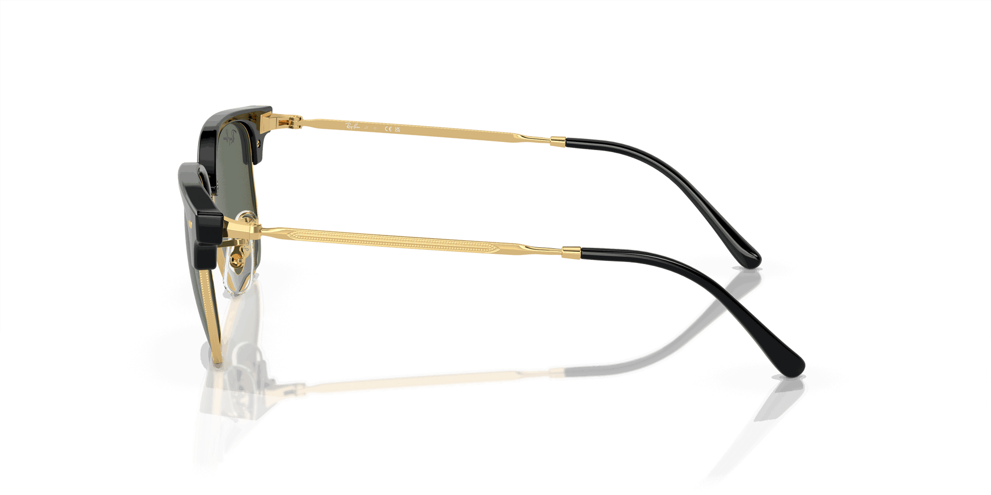 [Dark Green Lenses, Polished Black On Gold Frame]