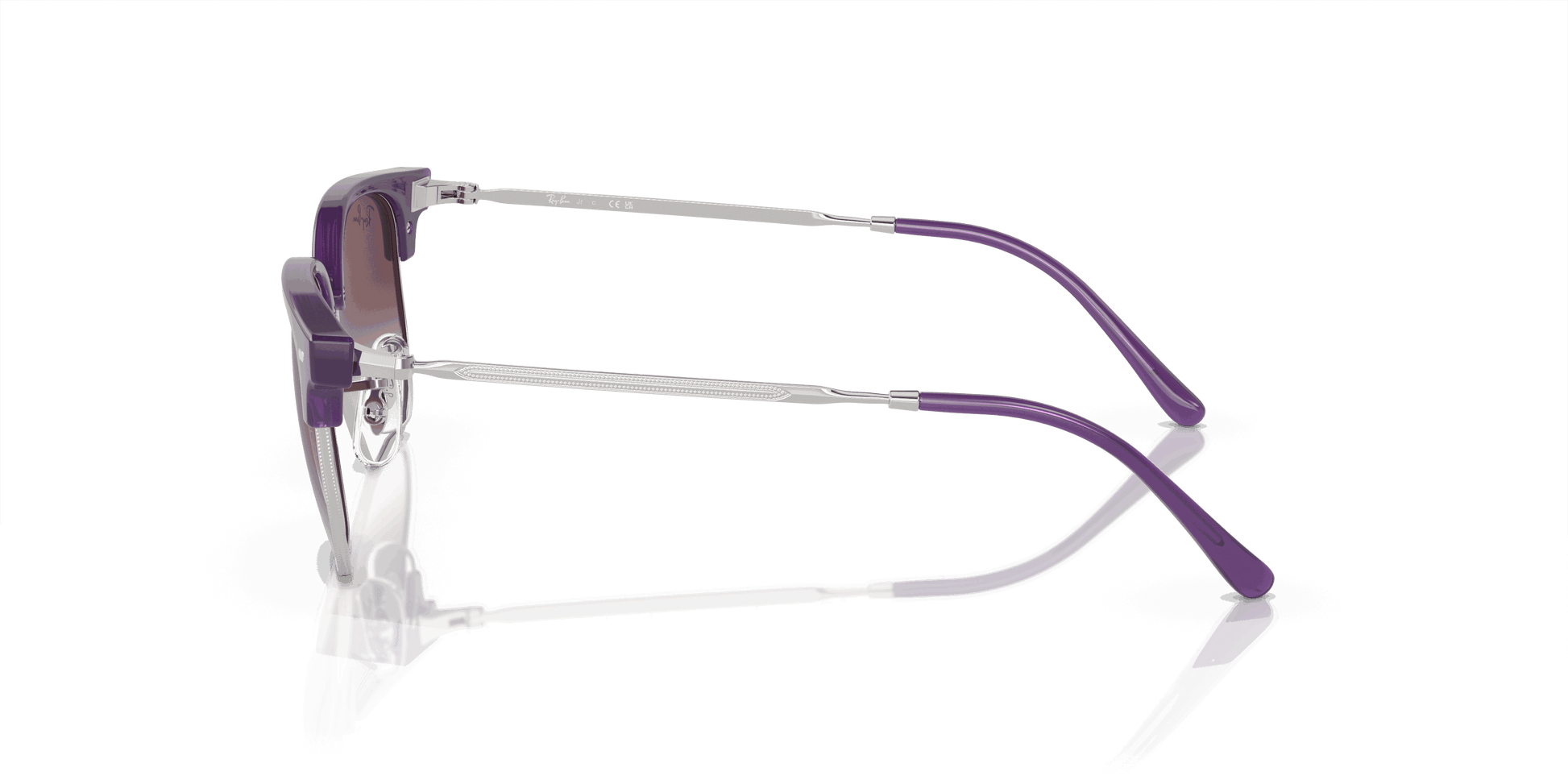 [Grey/Violet Lenses, Polished Opal Violet On Silver Frame]