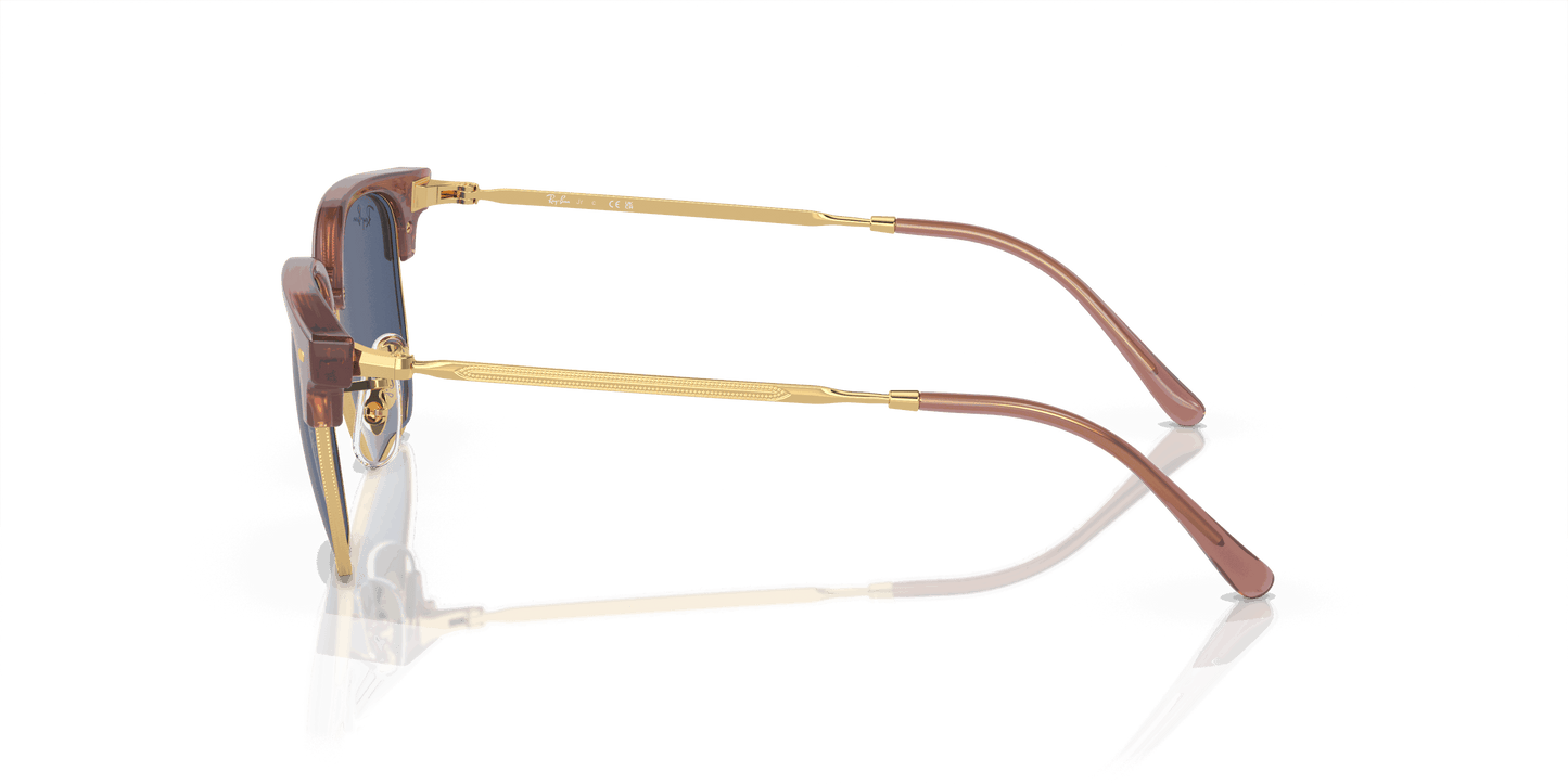 [Dark Blue Lenses, Polished Opal Pink On Gold Frame]