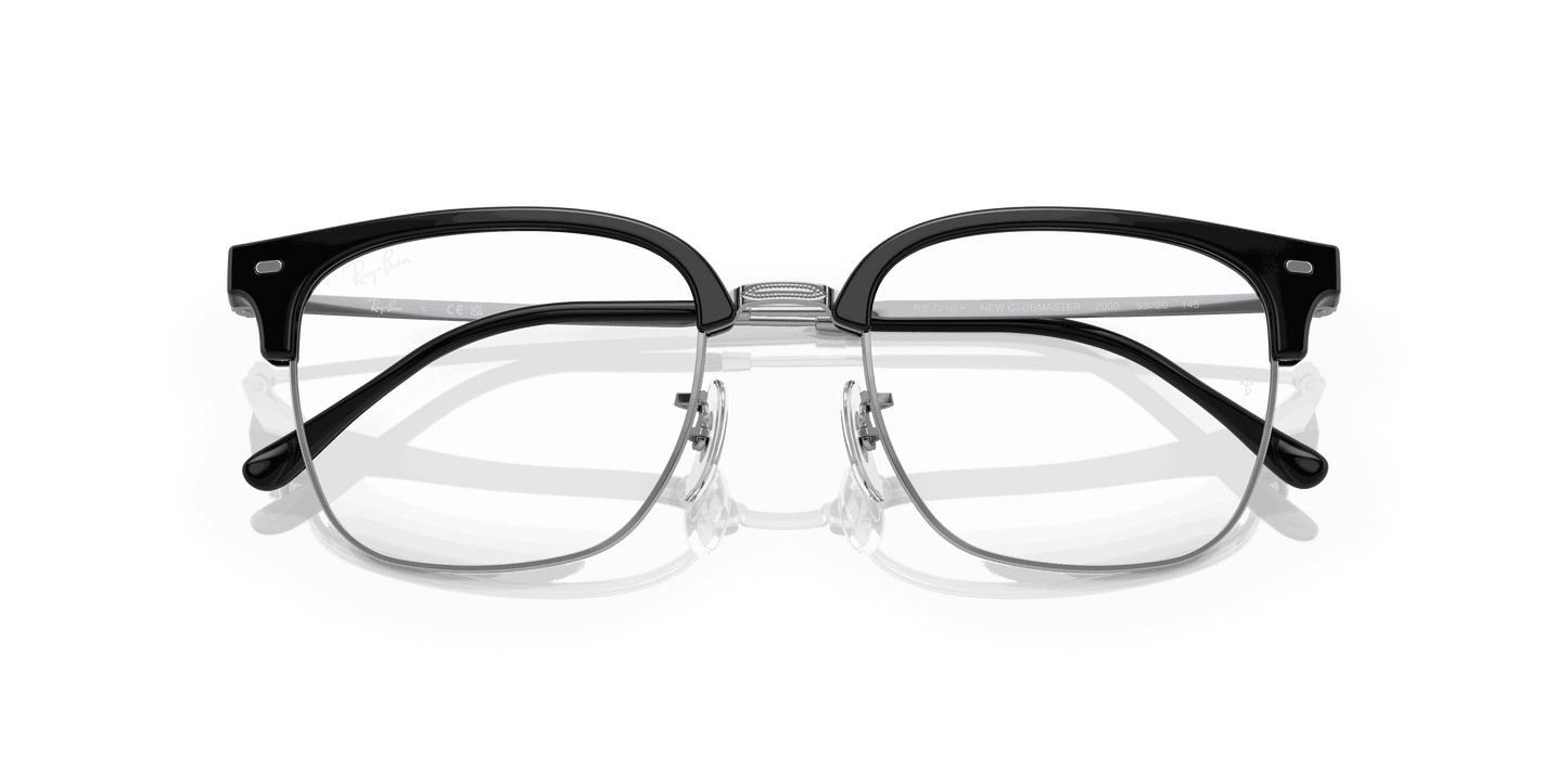 [Clear Lenses, Polished Black On Silver Frame]