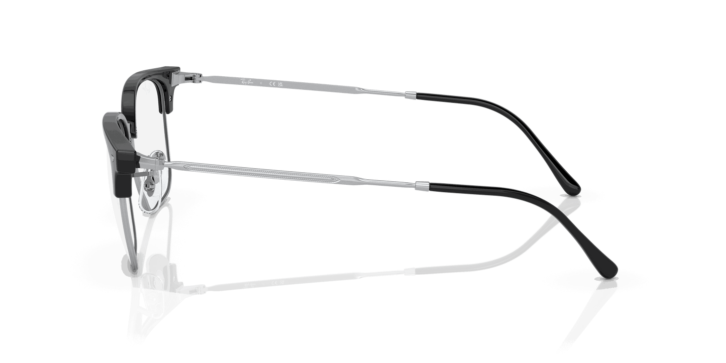 [Clear Lenses, Polished Black On Silver Frame]