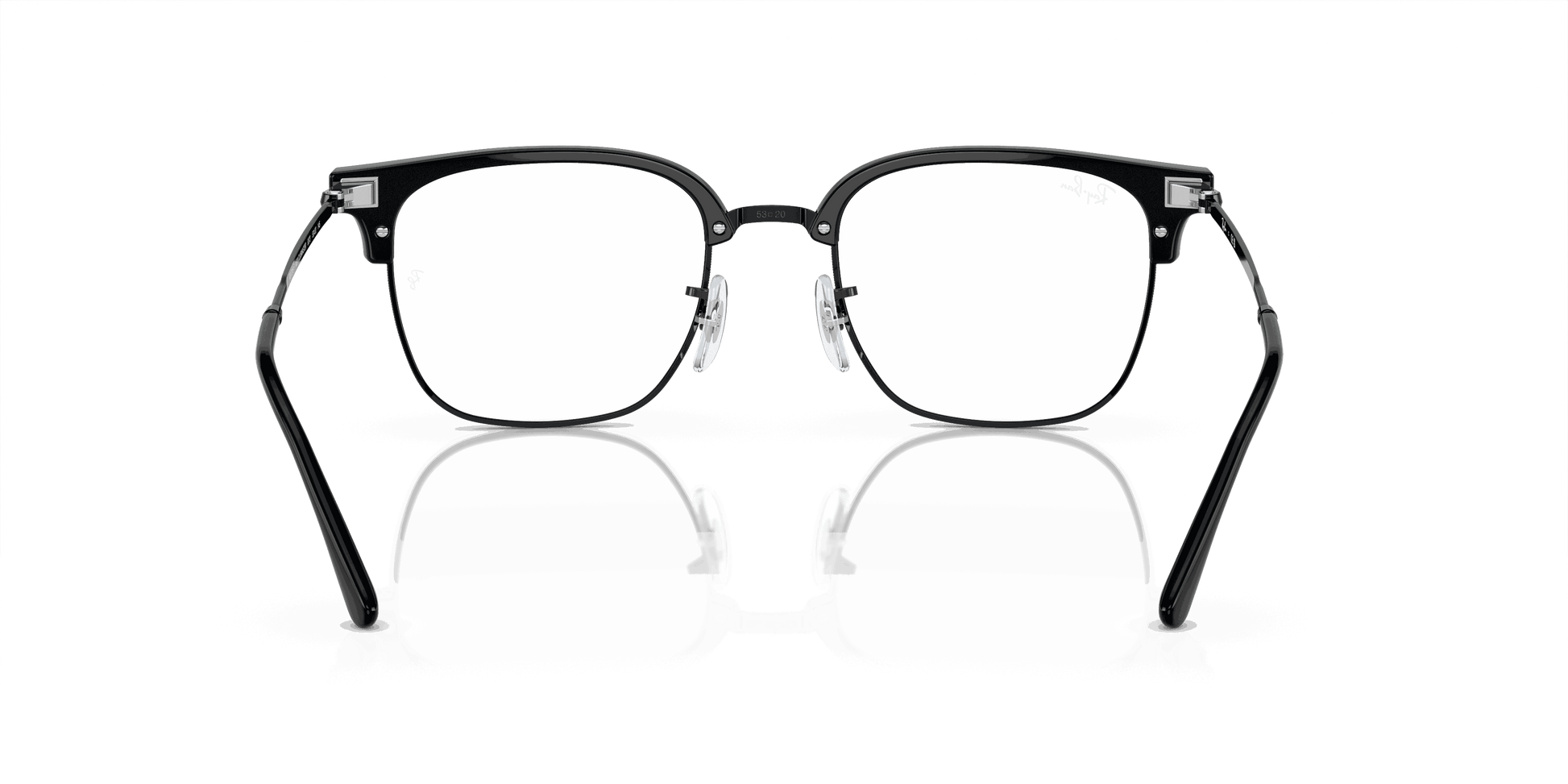 [Clear Lenses, Polished Black On Black Frame]