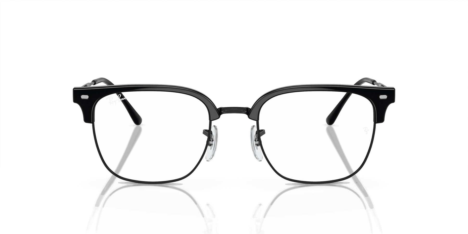 [Clear Lenses, Polished Black On Black Frame]