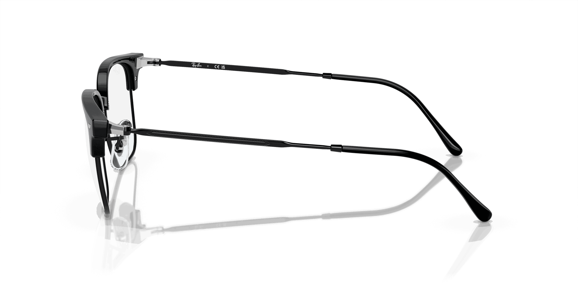 [Clear Lenses, Polished Black On Black Frame]