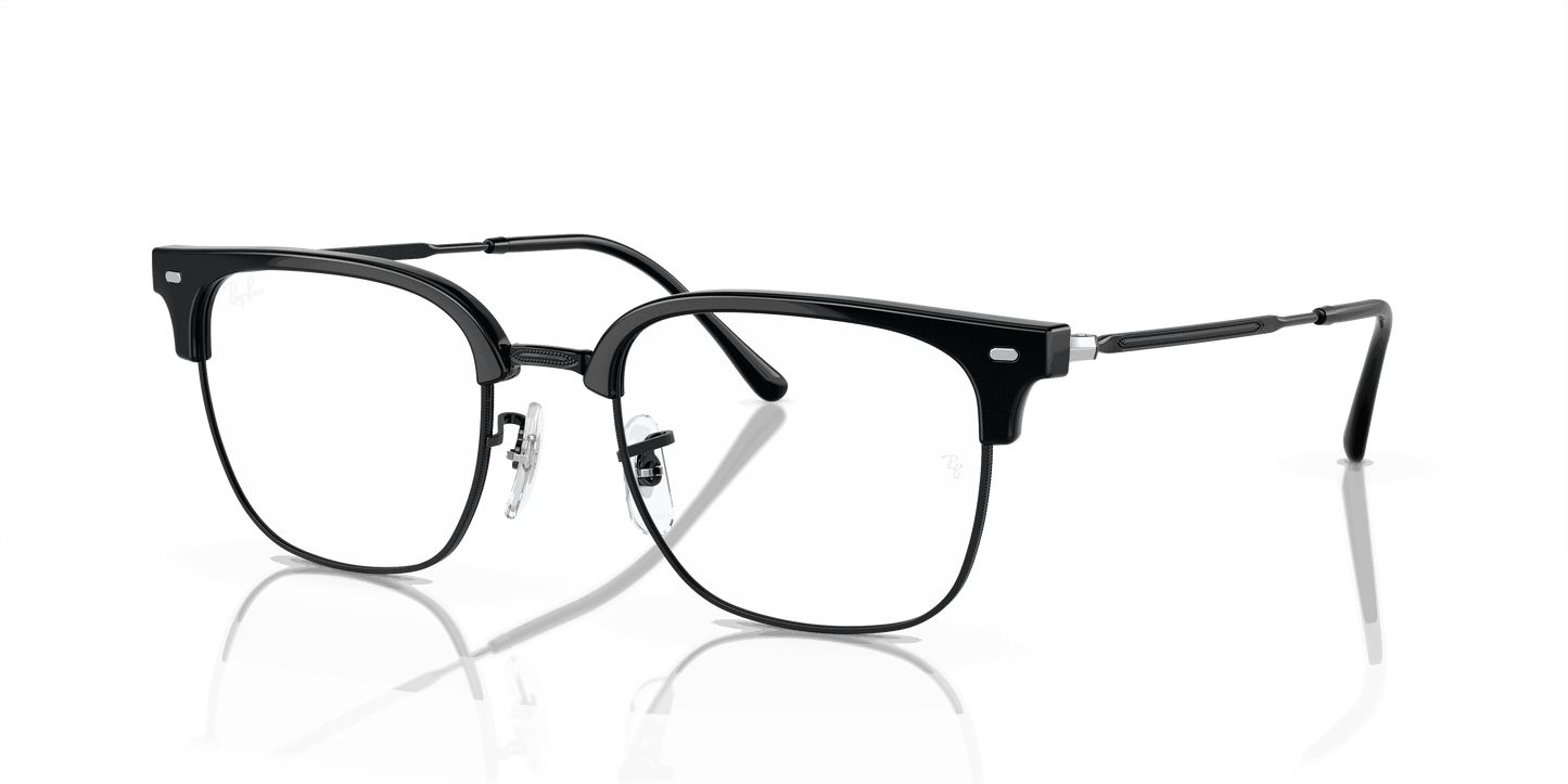 [Clear Lenses, Polished Black On Black Frame]