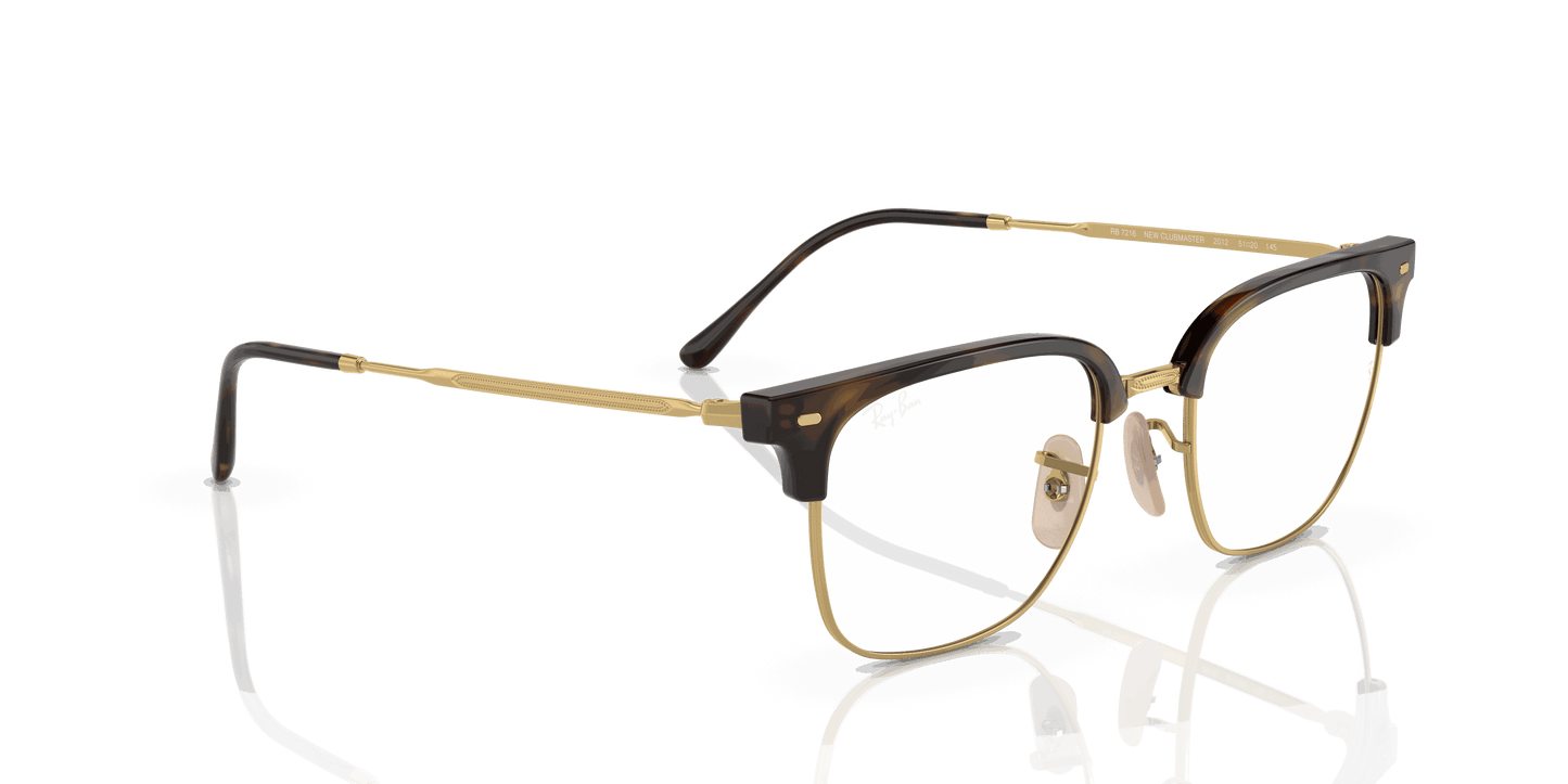 [Clear Lenses, Polished Havana On Gold Frame]