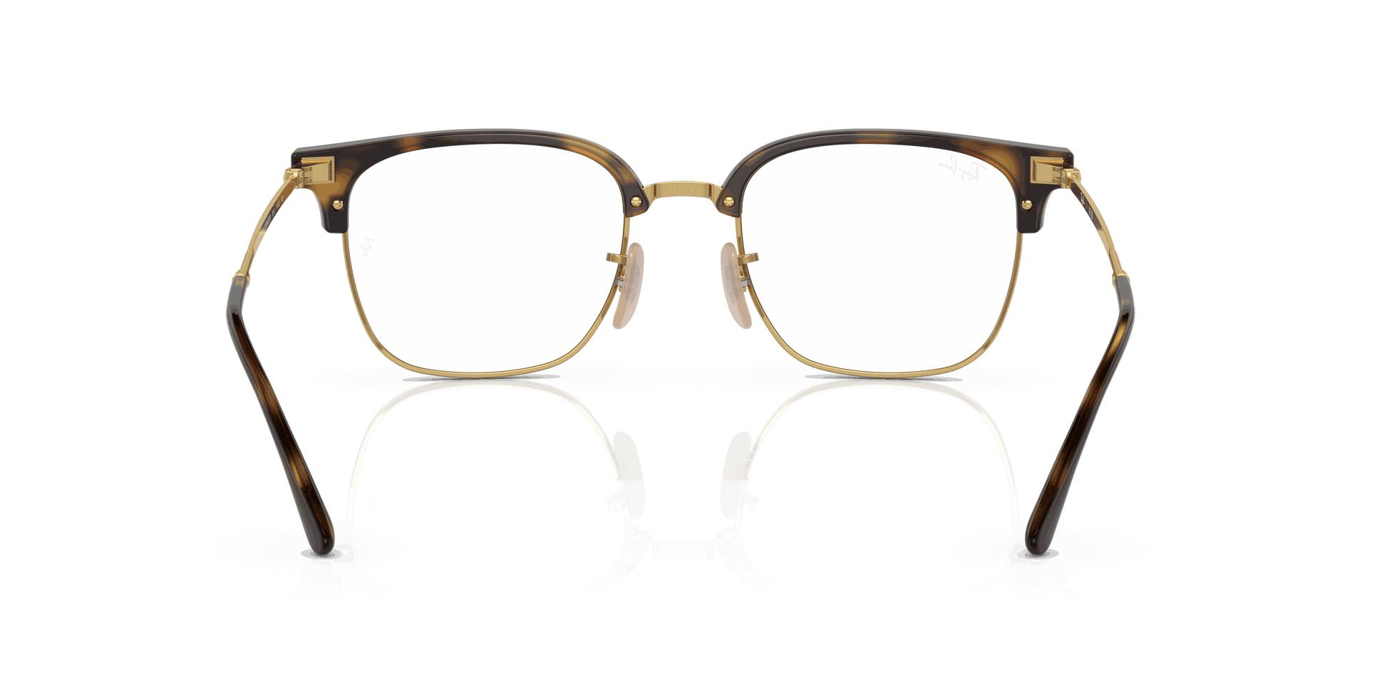 [Clear Lenses, Polished Havana On Gold Frame]