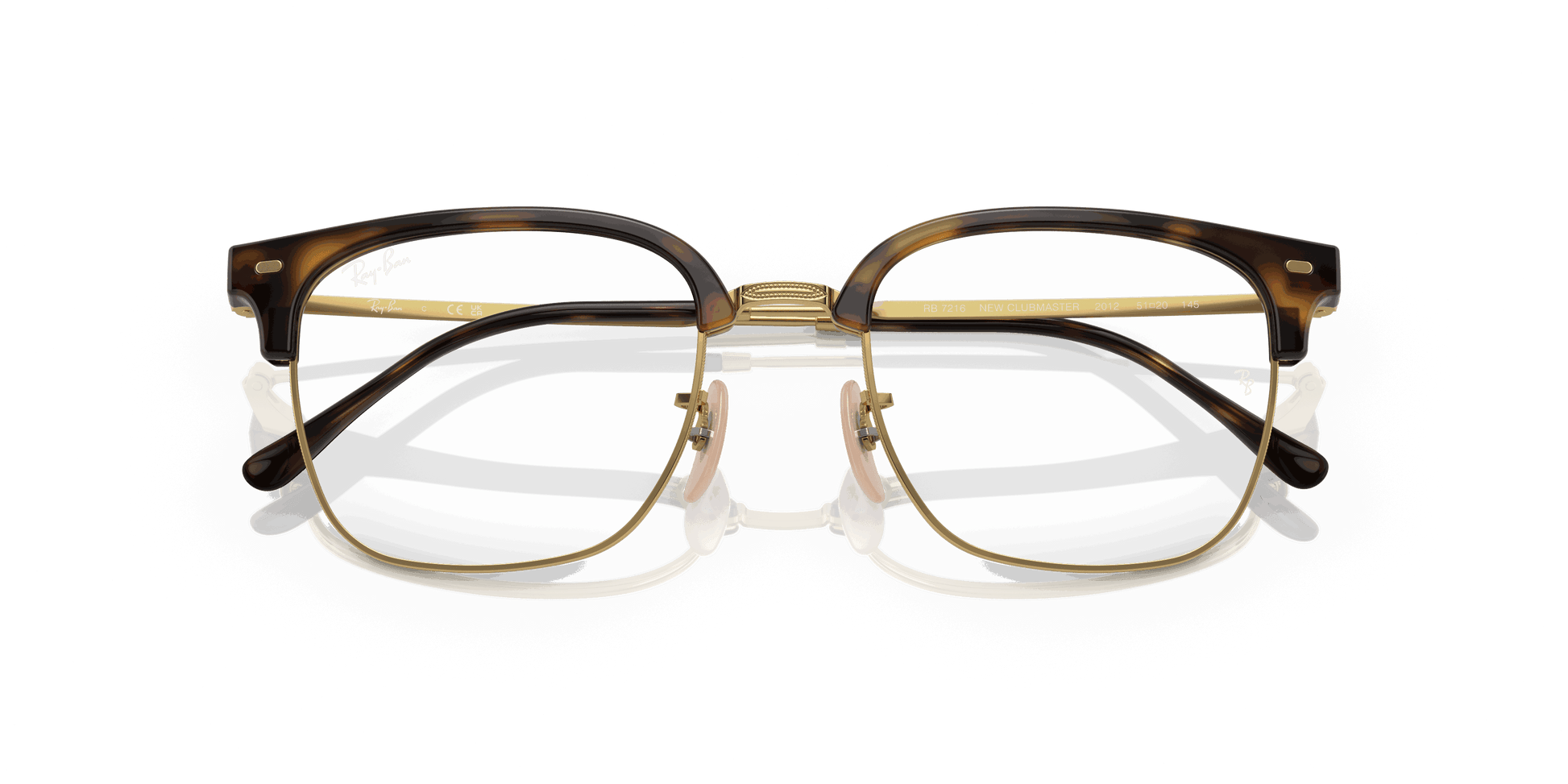 [Clear Lenses, Polished Havana On Gold Frame]