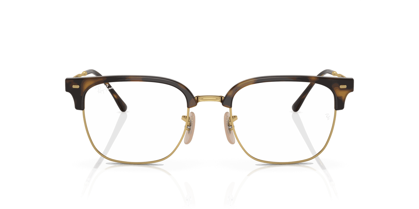 [Clear Lenses, Polished Havana On Gold Frame]