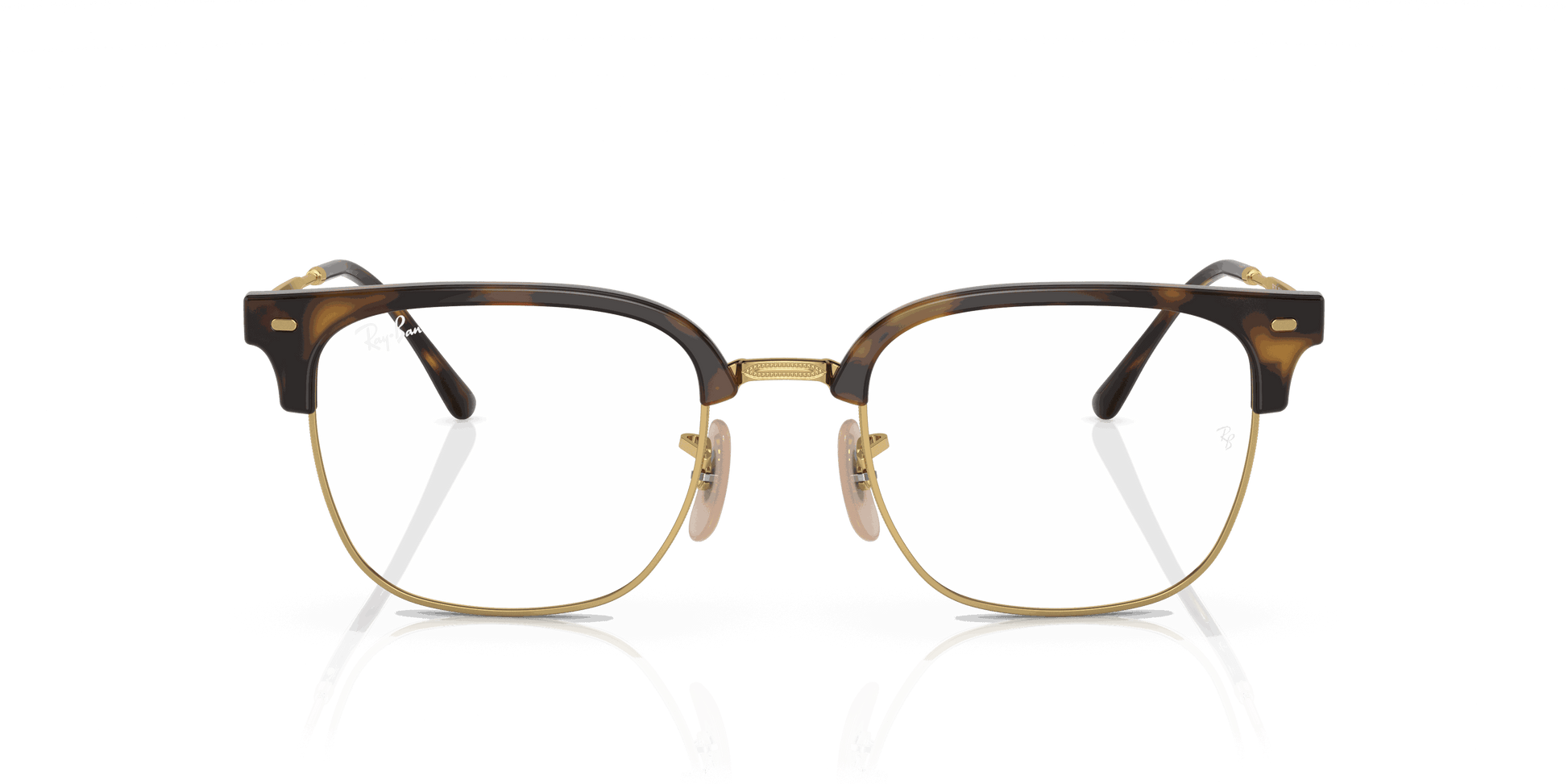 [Clear Lenses, Polished Havana On Gold Frame]