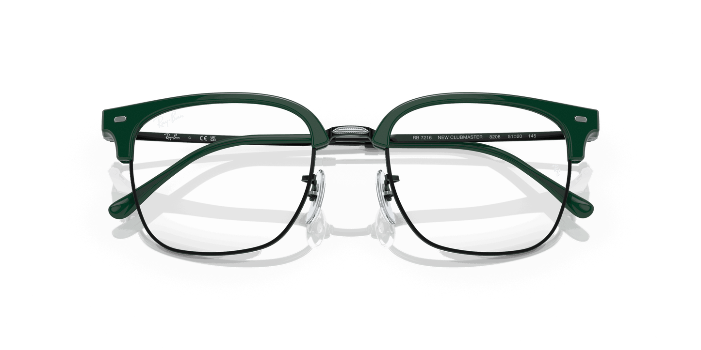 [Clear Lenses, Polished Green On Black Frame]