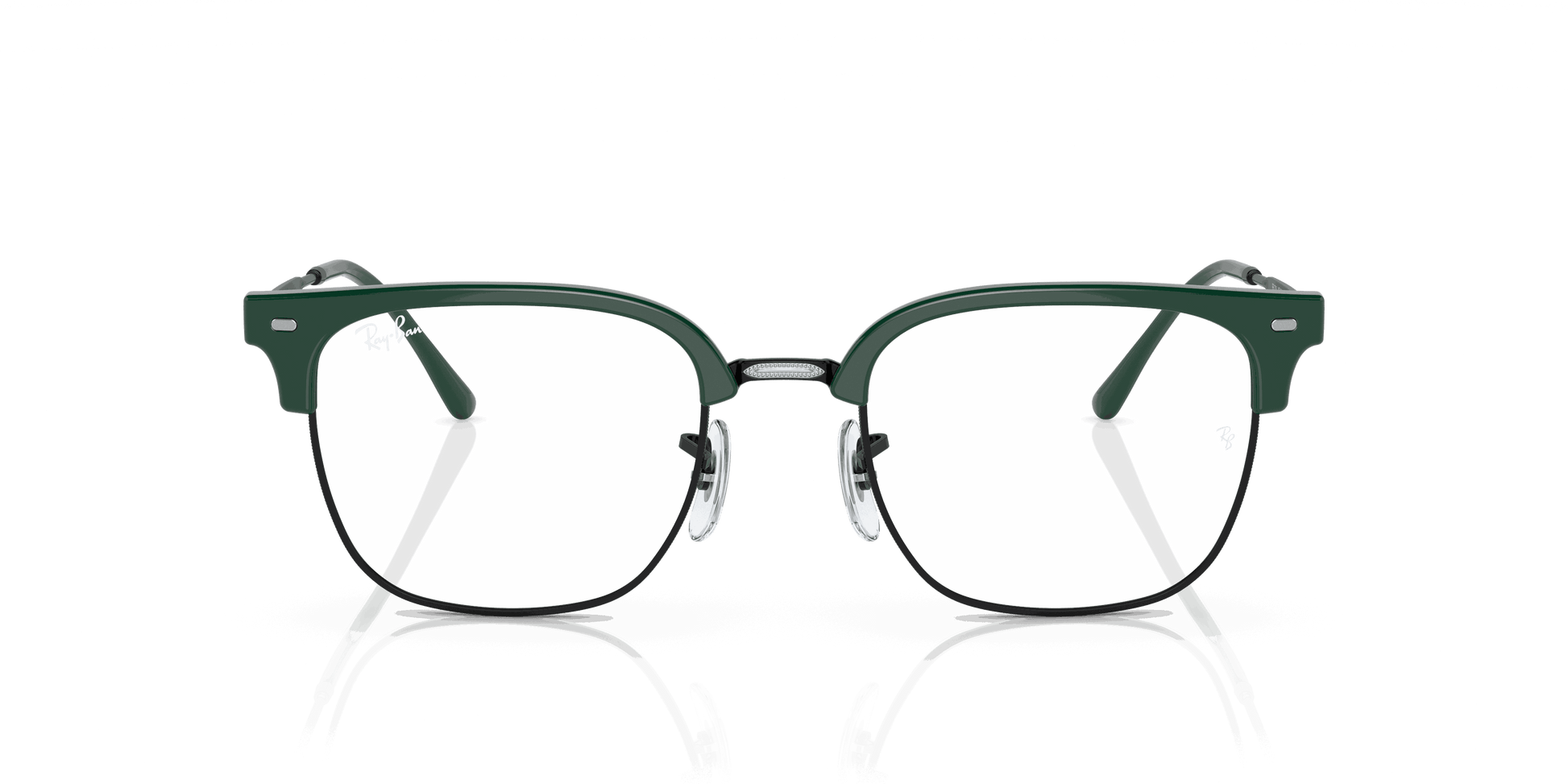 [Clear Lenses, Polished Green On Black Frame]