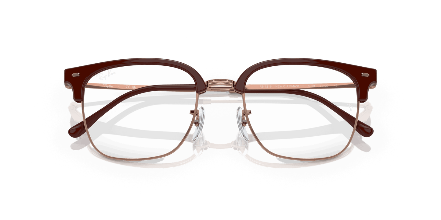 [Clear Lenses, Polished Bordeaux On Rose Gold Frame]
