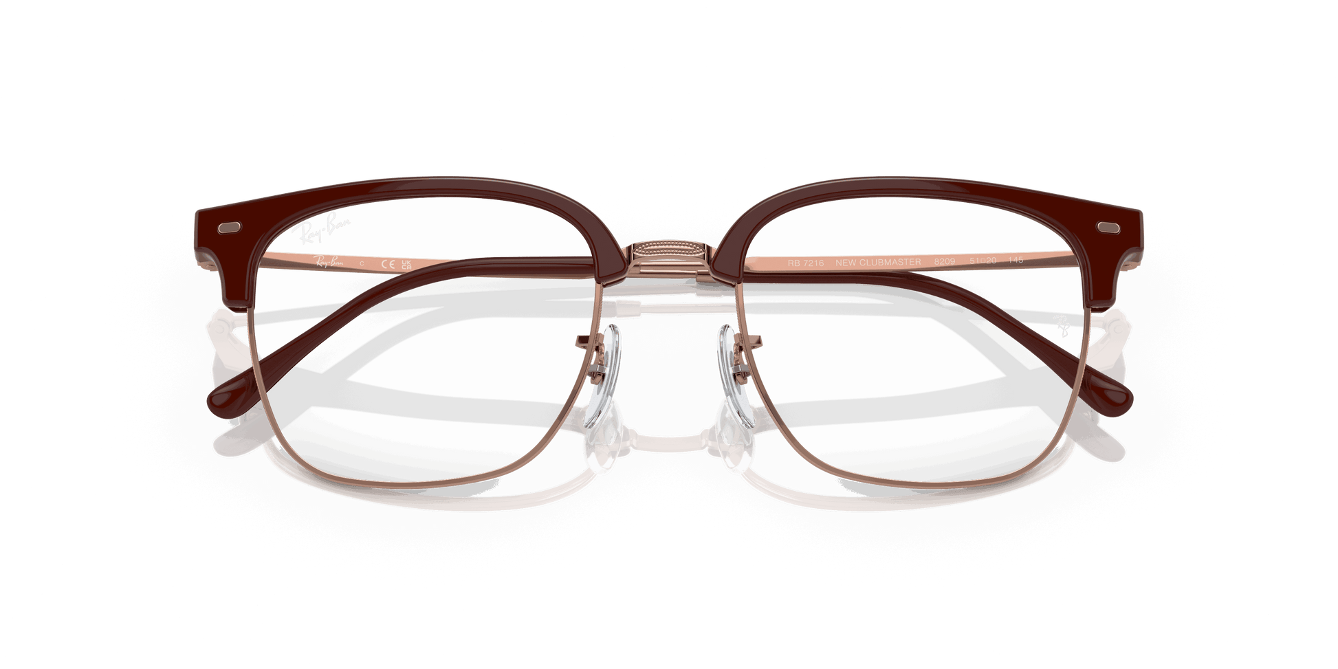 [Clear Lenses, Polished Bordeaux On Rose Gold Frame]