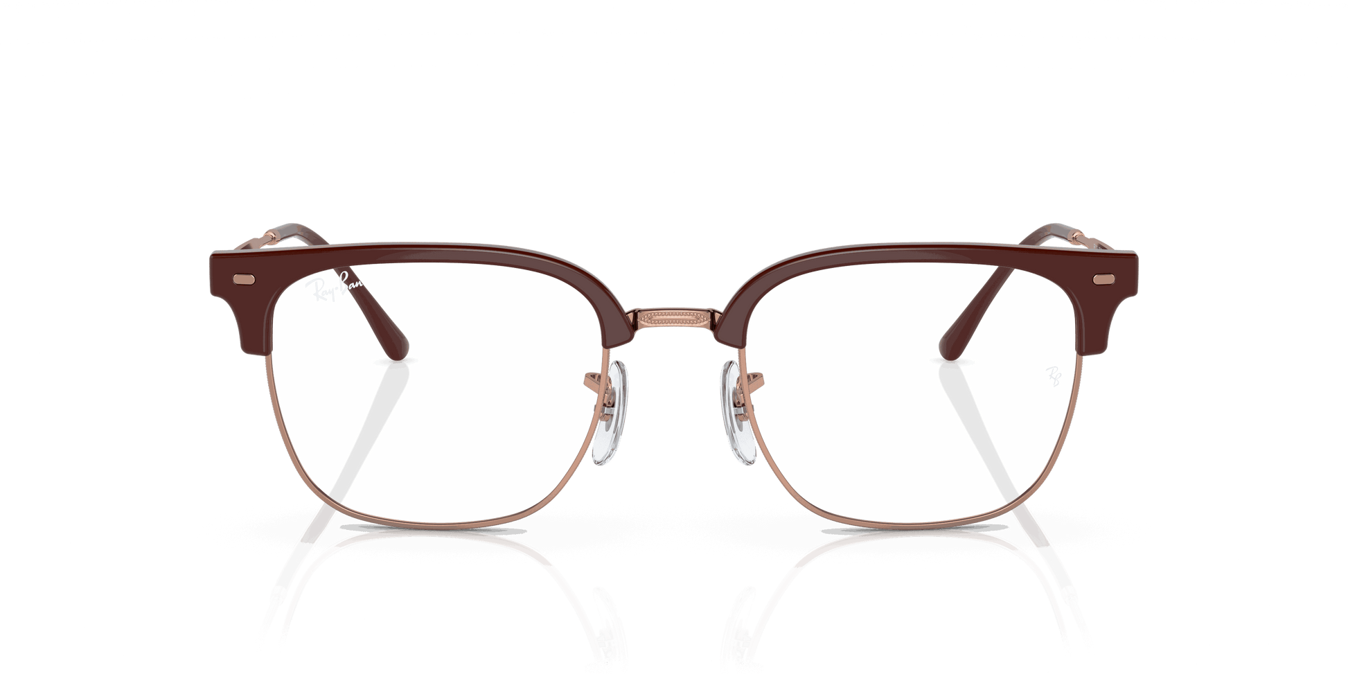 [Clear Lenses, Polished Bordeaux On Rose Gold Frame]