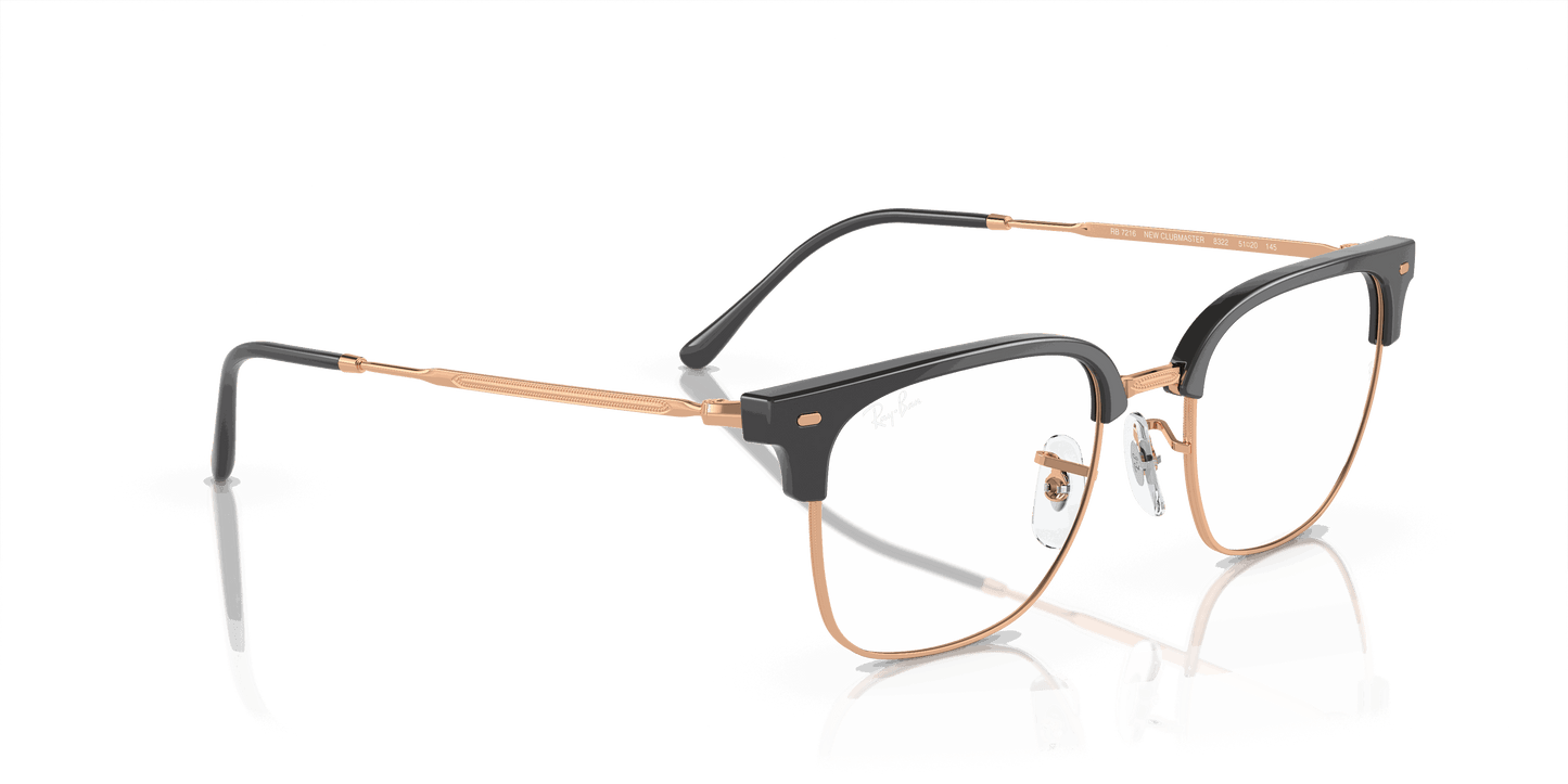 [Demo Lens Lenses, Polished Dark Grey On Rose Gold Frame]