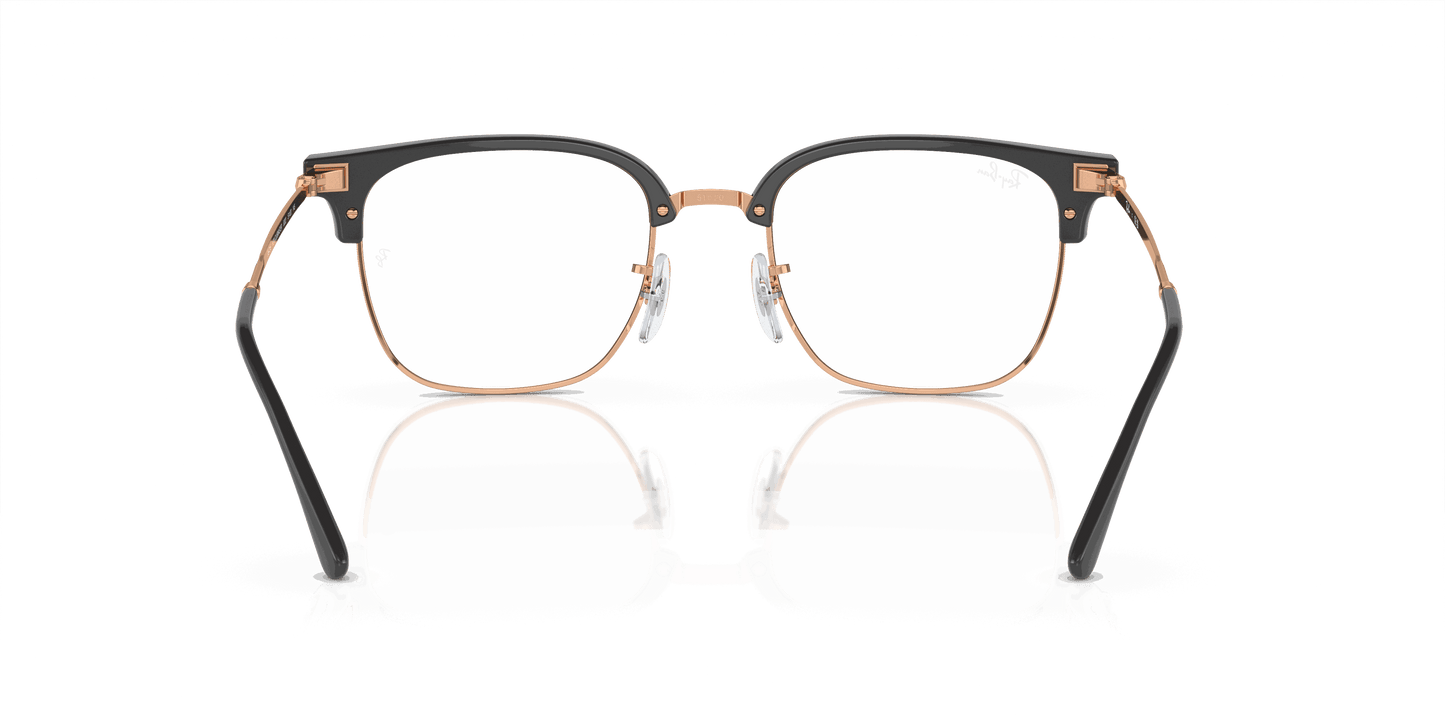 [Demo Lens Lenses, Polished Dark Grey On Rose Gold Frame]