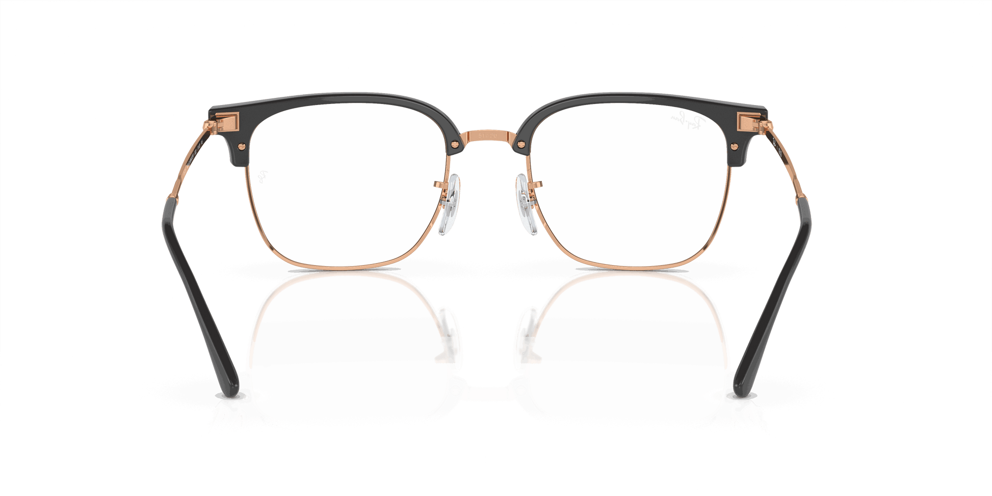 [Demo Lens Lenses, Polished Dark Grey On Rose Gold Frame]
