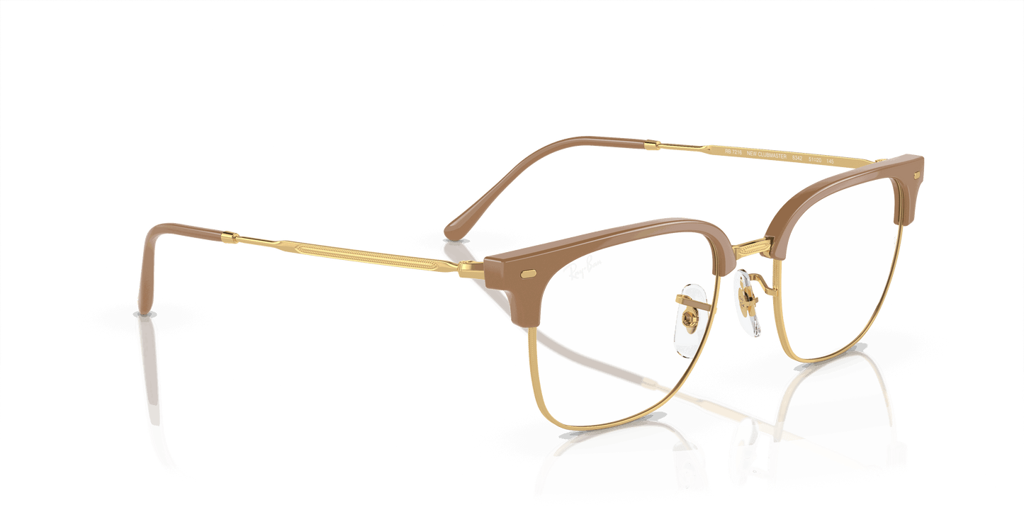 [Demo Lens Lenses, Polished Beige On Gold Frame]