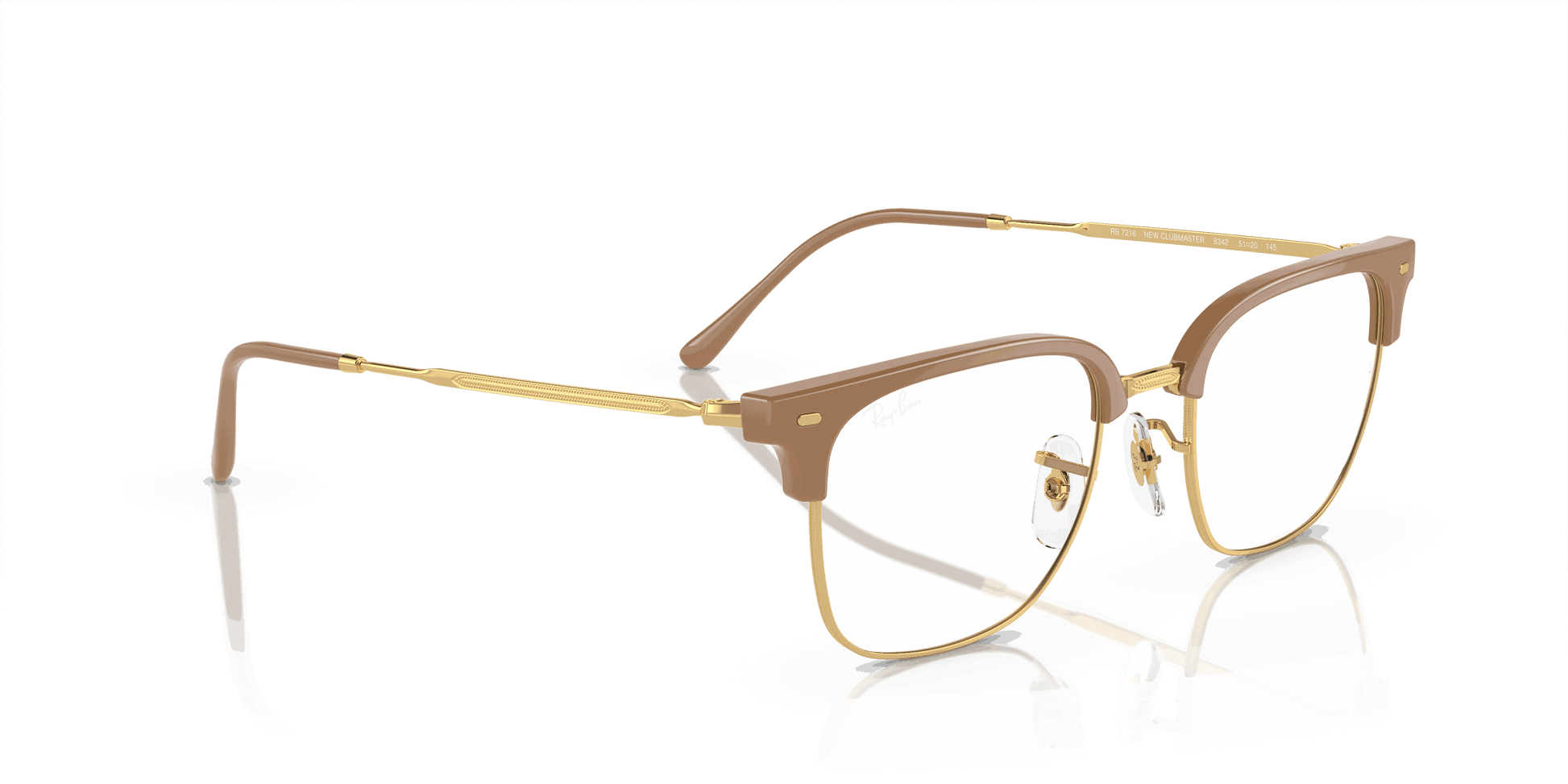 [Demo Lens Lenses, Polished Beige On Gold Frame]