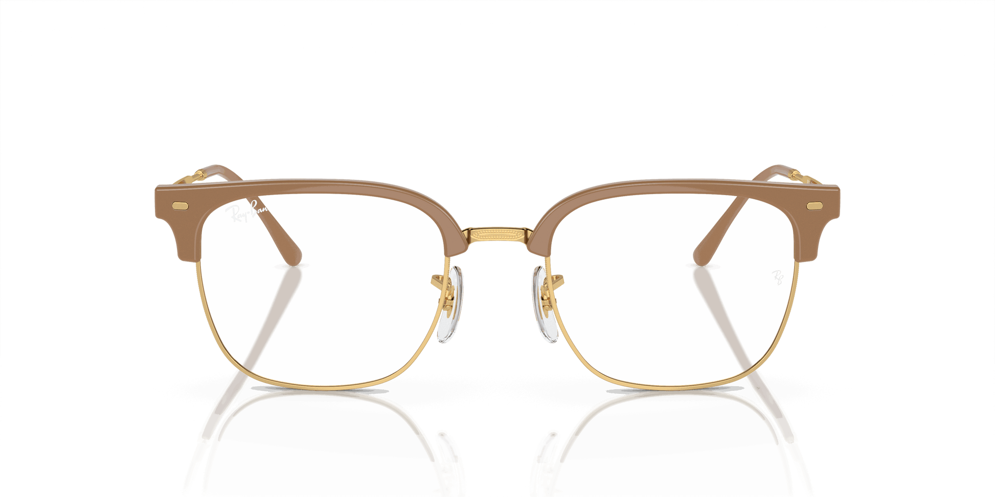 [Demo Lens Lenses, Polished Beige On Gold Frame]